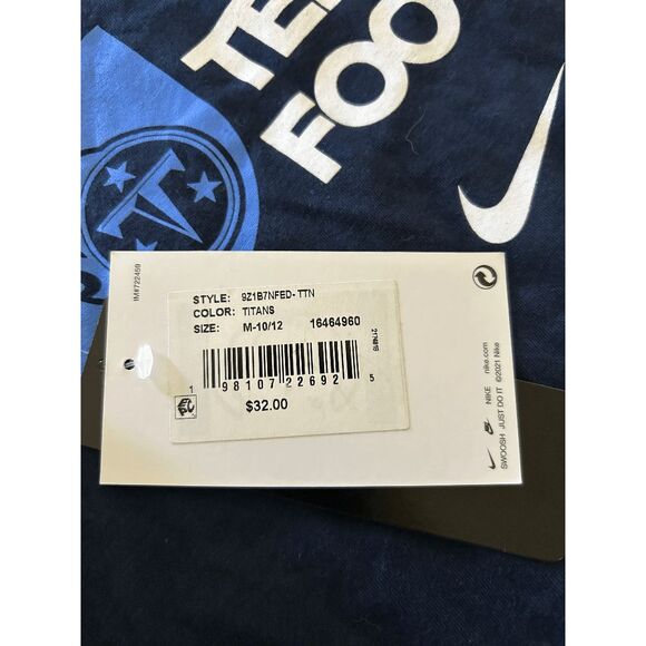 Nike Youth Tennessee Football Titans Local Back College Navy T-Shirt M (10-12) - Picture 7 of 10